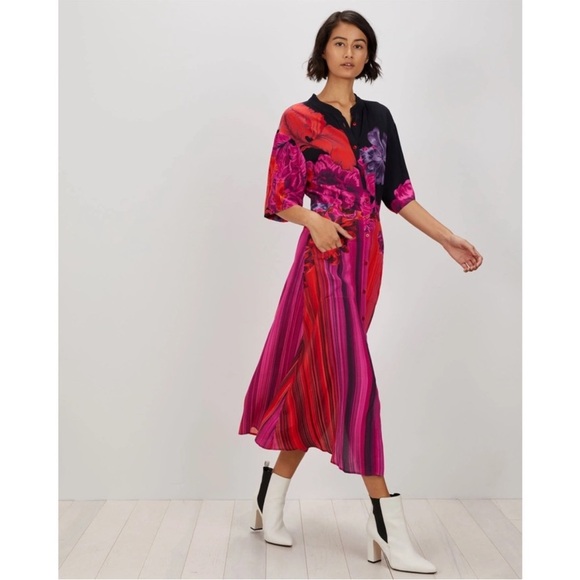 NWT THE KIT. Cobie Shirtdress in Striped Iris size 18 new - Picture 2 of 12